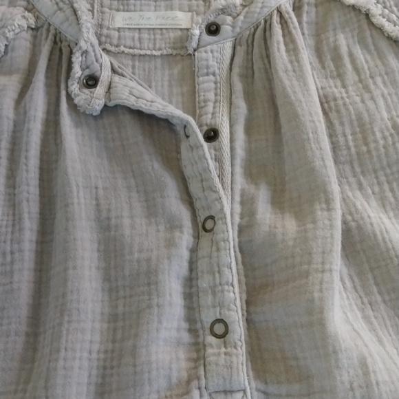 Free People Flare Cotton Top Size L - Picture 4 of 7